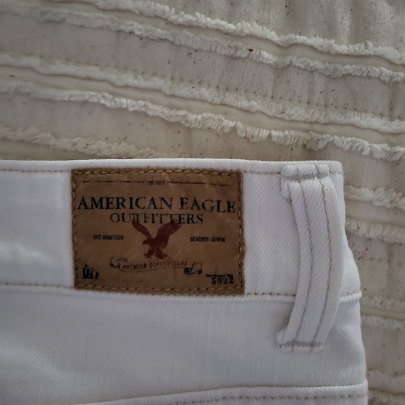 NWOT American Eagle Outfitters Carpenter-White Denim Mini Skirt Size 8 - Picture 12 of 13